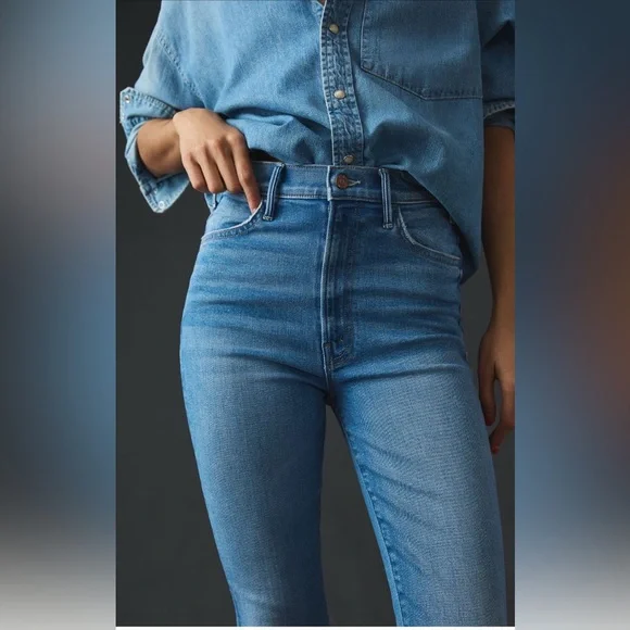 MOTHER The Hustler High-Rise Ankle Fray Jeans - size 25 - excellent condition - Picture 4 of 10